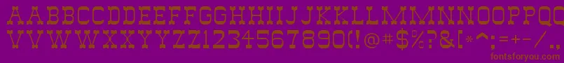 Drygulchflf Font – Brown Fonts on Purple Background