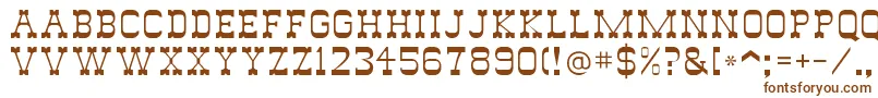 Drygulchflf-Schriftart – Braune Schriften auf weißem Hintergrund