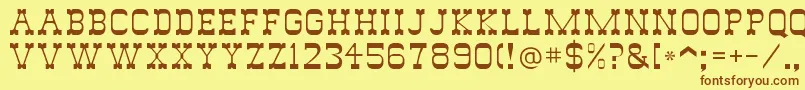 Drygulchflf Font – Brown Fonts on Yellow Background