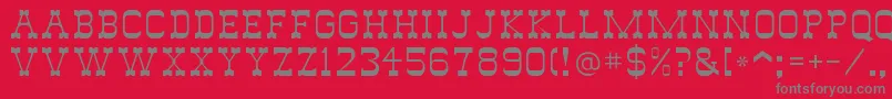 Drygulchflf Font – Gray Fonts on Red Background