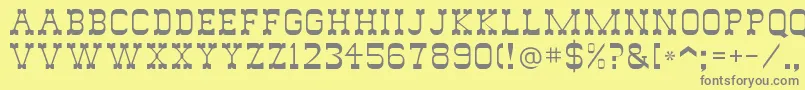 Weitere Informationen zur Drygulchflf-Schriftart Drygulchflf-Schriftart – Graue Schriften auf gelbem Hintergrund