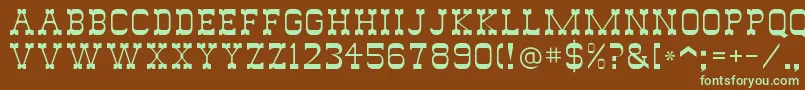 Drygulchflf Font – Green Fonts on Brown Background