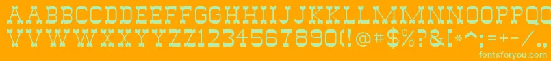 Drygulchflf Font – Green Fonts on Orange Background