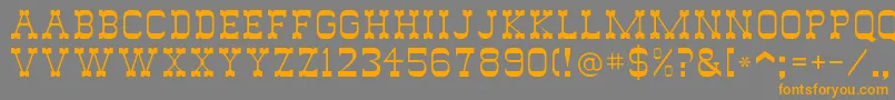 Drygulchflf Font – Orange Fonts on Gray Background