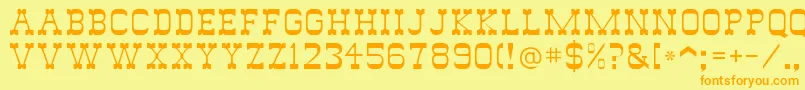 Drygulchflf Font – Orange Fonts on Yellow Background