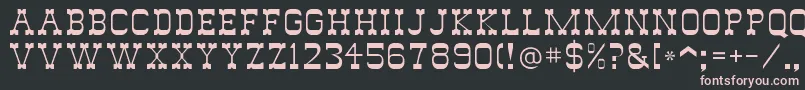 Drygulchflf Font – Pink Fonts on Black Background