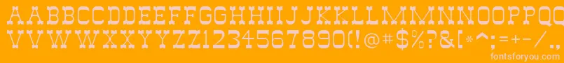 Drygulchflf Font – Pink Fonts on Orange Background