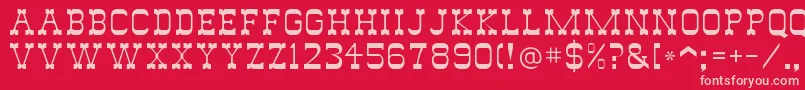 Drygulchflf Font – Pink Fonts on Red Background