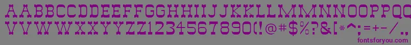 Drygulchflf-Schriftart – Violette Schriften auf grauem Hintergrund