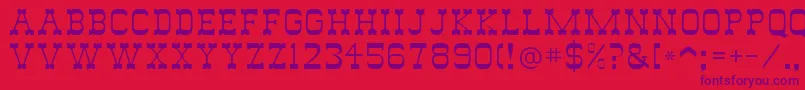 Drygulchflf Font – Purple Fonts on Red Background