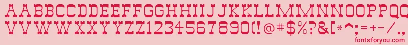 Drygulchflf Font – Red Fonts on Pink Background