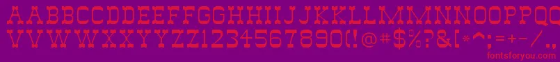 Drygulchflf Font – Red Fonts on Purple Background