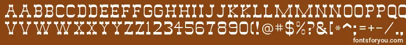 Drygulchflf Font – White Fonts on Brown Background