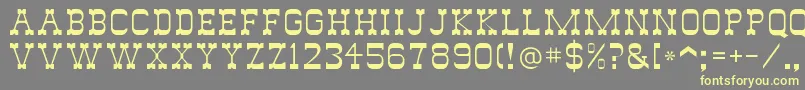 Drygulchflf Font – Yellow Fonts on Gray Background