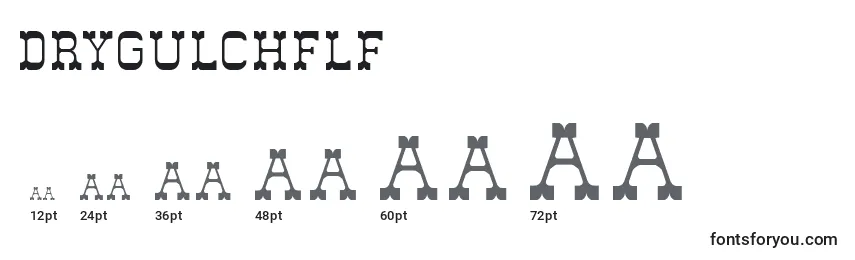 Размеры шрифта Drygulchflf