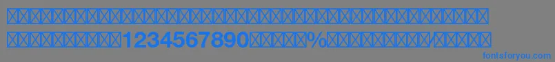Шрифт HelveticaltstdFractionsbd – синие шрифты на сером фоне