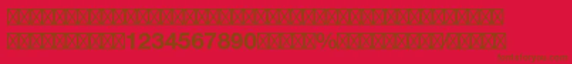 HelveticaltstdFractionsbd Font – Brown Fonts on Red Background