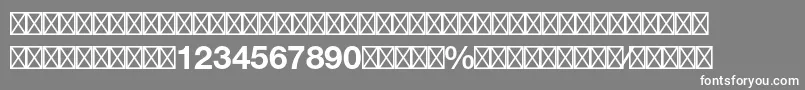 フォントHelveticaltstdFractionsbd – 灰色の背景に白い文字