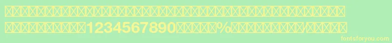 HelveticaltstdFractionsbd Font – Yellow Fonts on Green Background