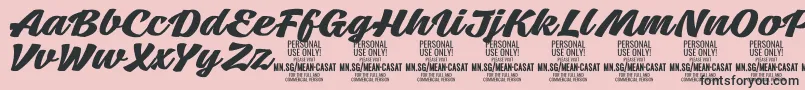 MeancasatboldPersonalUse Font – Black Fonts on Pink Background