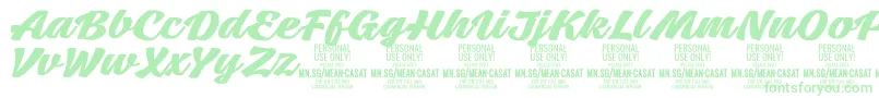 MeancasatboldPersonalUse Font – Green Fonts