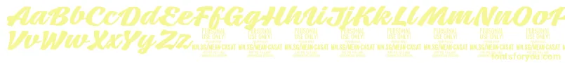 MeancasatboldPersonalUse Font – Yellow Fonts