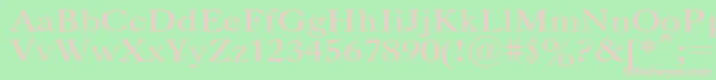 CaslonPlain.001.001 Font – Pink Fonts on Green Background