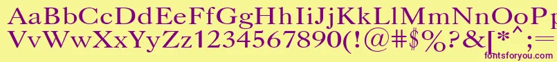 CaslonPlain.001.001 Font – Purple Fonts on Yellow Background