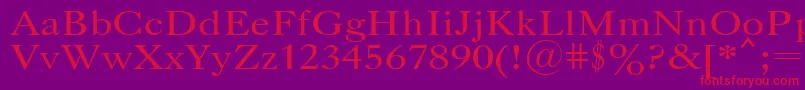 CaslonPlain.001.001 Font – Red Fonts on Purple Background