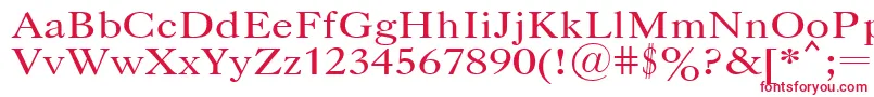 フォントCaslonPlain.001.001 – 白い背景に赤い文字