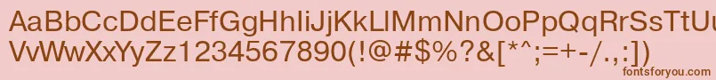 Pragmaticadosctt Font – Brown Fonts on Pink Background