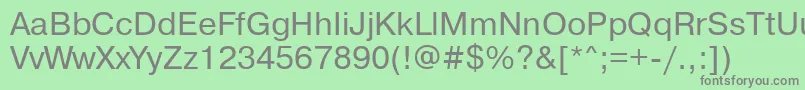 Pragmaticadosctt-fontti – harmaat kirjasimet vihreällä taustalla