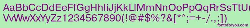 Pragmaticadosctt Font – Purple Fonts on Green Background