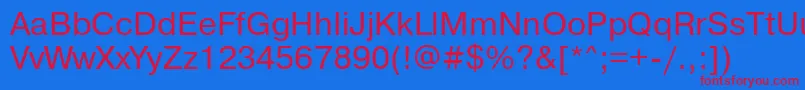 Pragmaticadosctt Font – Red Fonts on Blue Background