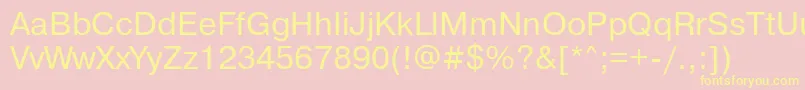 Pragmaticadosctt Font – Yellow Fonts on Pink Background