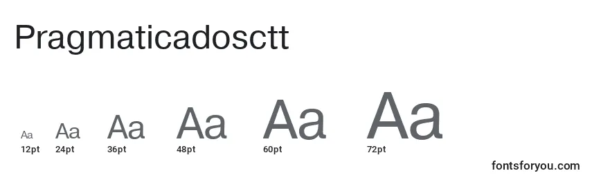 Размеры шрифта Pragmaticadosctt