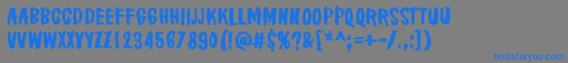 BrakeALeg Font – Blue Fonts on Gray Background