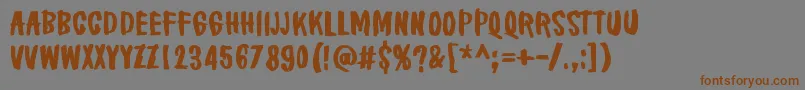 BrakeALeg Font – Brown Fonts on Gray Background