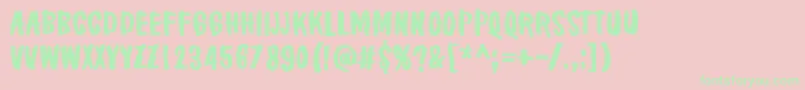 BrakeALeg Font – Green Fonts on Pink Background