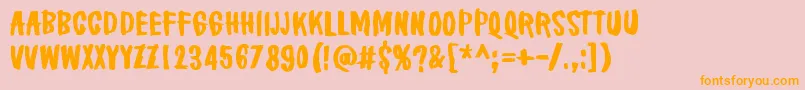 BrakeALeg Font – Orange Fonts on Pink Background