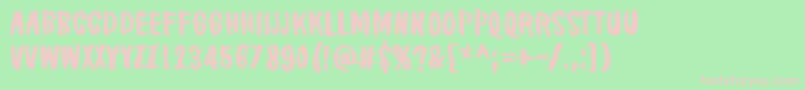 BrakeALeg Font – Pink Fonts on Green Background