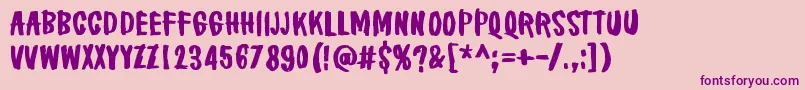 BrakeALeg Font – Purple Fonts on Pink Background