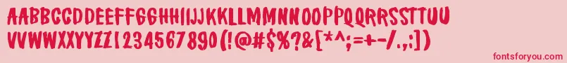 BrakeALeg Font – Red Fonts on Pink Background