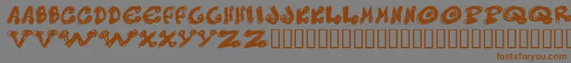Messy Font – Brown Fonts on Gray Background