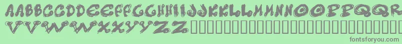Messy Font – Gray Fonts on Green Background