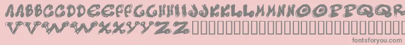 Messy Font – Gray Fonts on Pink Background