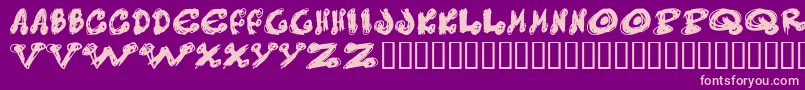 Messy Font – Pink Fonts on Purple Background