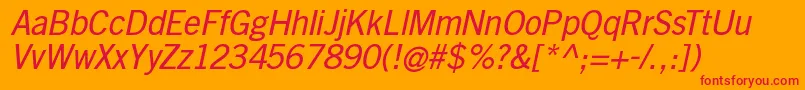 Goethegothicoblique Font – Red Fonts on Orange Background
