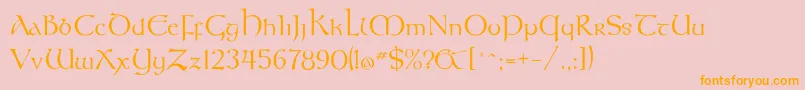 Kellsflf Font – Orange Fonts on Pink Background