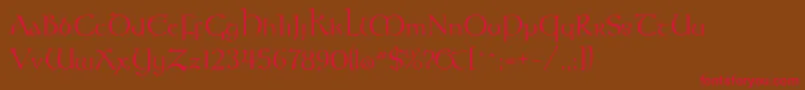 Kellsflf Font – Red Fonts on Brown Background